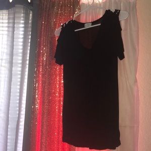 Black shirt w/ cutouts on sleeves